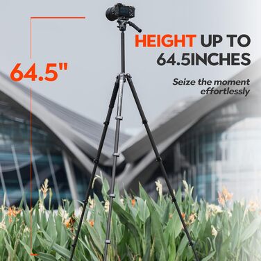 Штатив для відеокамери Fotopro X-Airfly з рідкосирої головкою, кульковою головою, з вуглецевого волокна, сірий. Підходить для DSLR-камер, витримує до 15 кг.