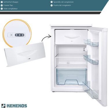 Freezer door, freezer compartment door compatible with Bauknecht, Whirlpool, Indesit C00374091, alternative for 481241619514 and 481241619711, refrigerator integrated freezer replacement part