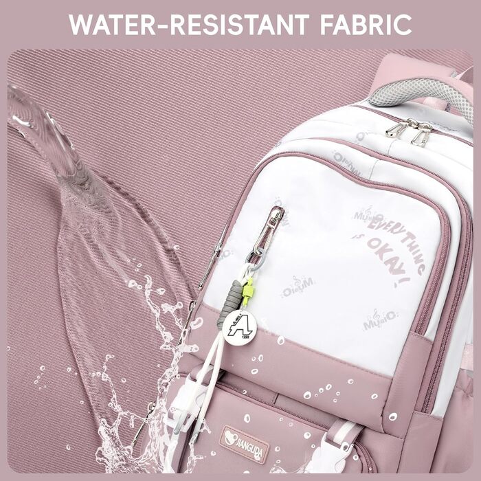 Рюкзак для підлітка, 36L, для дівчат 3-9 клас, великий стильний рюкзак для ноутбука 16 дюймів, повсякденний шкільний рюкзак, сумісний з візком (фіолетовий)