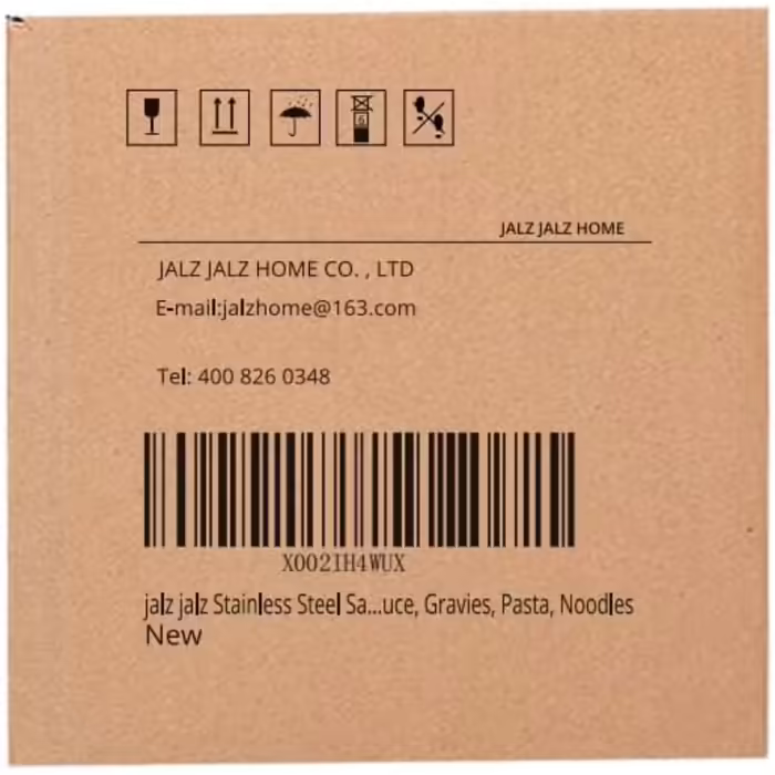 Jalz Jalz stainless steel pot with glass lid, classic cookware, saucepan, 1.5 l for cooking milk, sauces, noodles, pasta