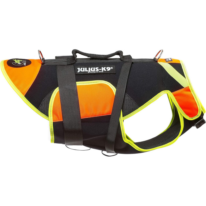 Жилет для собак Julius-K9 IDC 3в1, чорний та неоновий, розмір L (1 шт.)