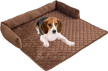 OKYUK Dog Beds Dog Cushions - Sofa Protector, Handcrafted Washable Dog Bed, Dog Cushion, Couch Cushion, Fluffy Dog Mat for Large, Medium & Small (Coffee, 75 × 75cm)