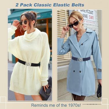 Еластичний ремінь LeaCoolKey для жінок та чоловіків. Вузький, еластичний, скінні ремінь для сукні, джинсів. Кольори: чорний, коричневий, білий, блакитний. Довжина: 80 см, розмір: 76-90 см