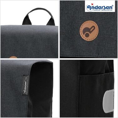 Сумка-візок для покупок ANDERSEN Scala Shopper Hera, чорна