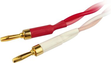 Акустичний кабель Dynavox Perfect Sound High-End з банановими роз'ємами, гнучкий, чорний/червоний, 3 м (1 шт)