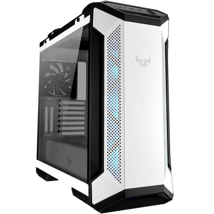 Корпус ПК ASUS TUF Gaming GT501 White Edition Mid-Tower для материнських плат EATX з 2x USB 3.1, сталевий каркас, 4 вентилятори, скло