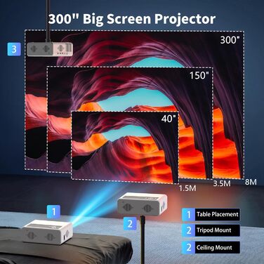 Проектор AKATUO Smart 4K з підтримкою Netflix, Full HD 1080P, WiFi6 Bluetooth, електричним фокусом та автотрапецеїдною корекцією для дому та вулиці (сумісний з iPhone)