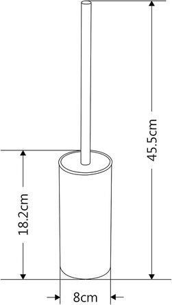 Тримач для унітазної щітки BGL, нержавіюча сталь, кольоровий, круглий, підлоговий, з щіткою, для ванної кімнати (Чорний)