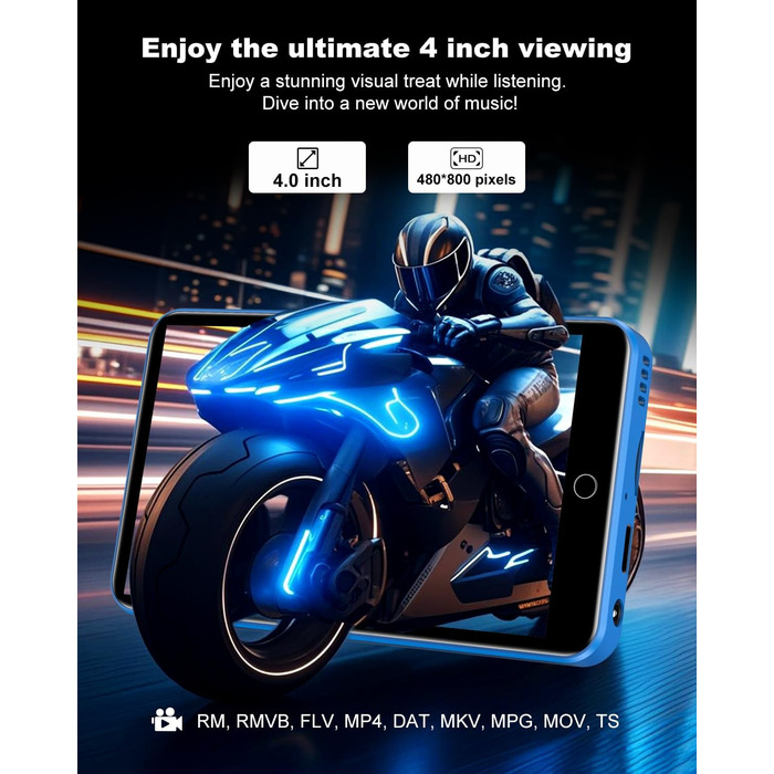 MP3 плеєр 80GB з Bluetooth та WiFi, 4.0