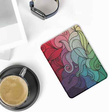 Чохол-книжка kwmobile для Amazon Kindle Paperwhite (2024)/Colorsoft - квітковий дизайн, магнітний замок, захисний чохол для електронного читача, синьо-червоно-білий, рожевий, блакитний, зелений