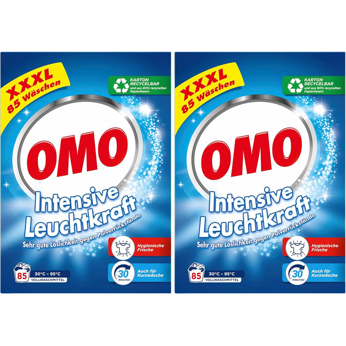 Пральний порошок Omo XXXL для прання, 85 циклів (набір 2 упаковки по 5.1 кг)