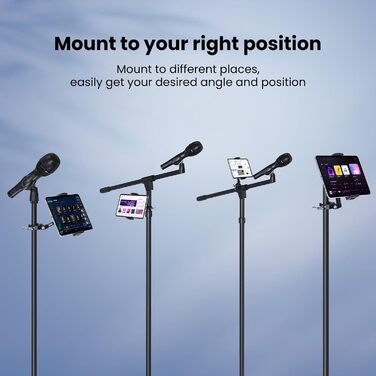 Підставка для планшета та мікрофона CreaDream, регульована, для телефонів та iPad (4.7-13 дюймів)