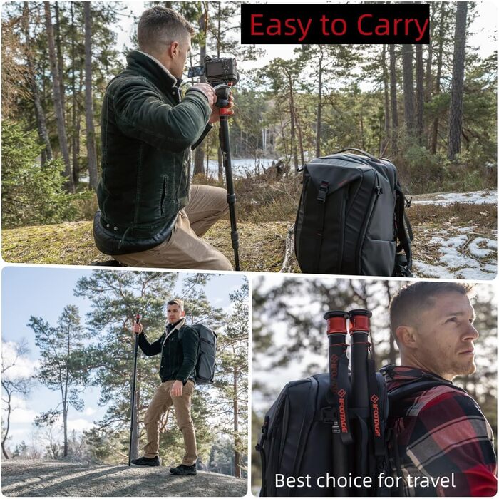 Однонога штатив IFOOTAGE Cobra 3 A180T: штатив-монопод, телескопічний, з алюмінію, для фото- та відеозйомки, сумісний з DSLR та відеокамерами (180 см)