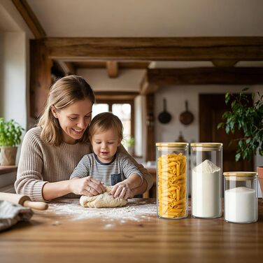 Набір герметичних скляних контейнерів для зберігання продуктів з кришками, штабелювані банки для кухні (12 шт, 450-1350 мл)