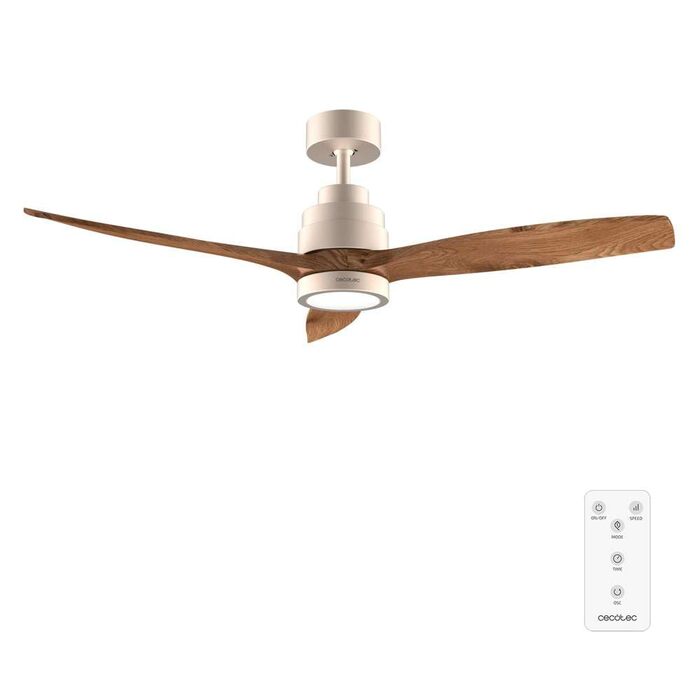 Стельовий вентилятор Cecotec EnergySilence Aero 5275 DarkWood з LED підсвічуванням та пультом, 40W, 52