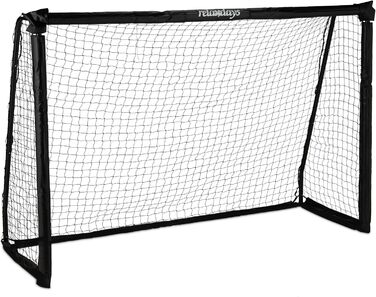 Relaxdays Soccer Goal for Kids & Adults - Garden Training Goal, Steel, 120x180x60 cm, Black
