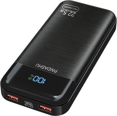 Портативний зарядний Power Bank 27000 mAh з LED дисплеєм, 3 виходами та 2 входами, 22.5W/PD20W, для зарядки смартфонів