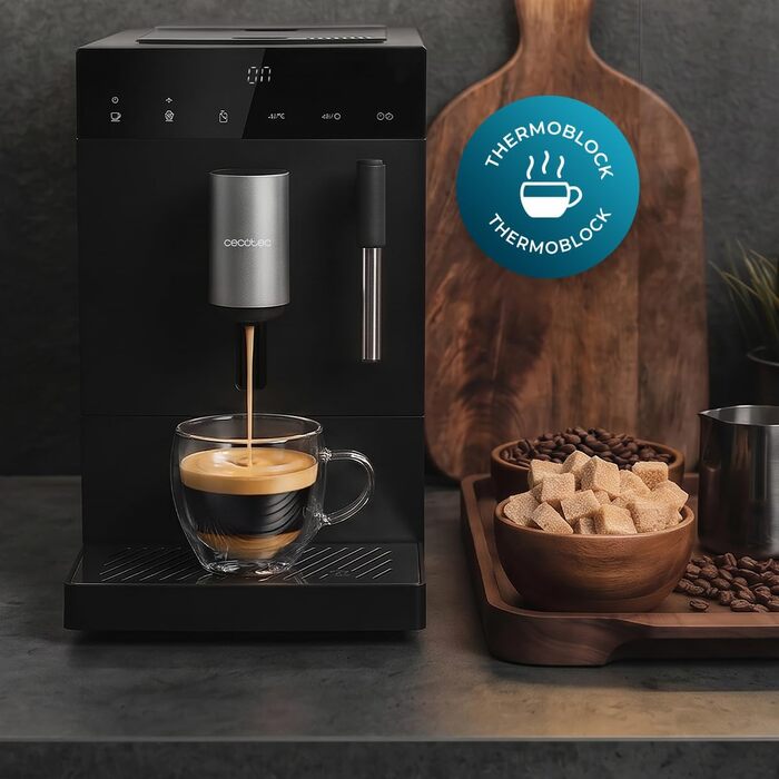Кавомашина автоматична Cecotec Cremmaet Compact Elite 19 Bar з млинком для зерен та термоблоком