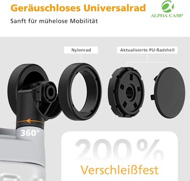 Чемодан ALPHA CAMP Trunk-XL (30 дюймів) з алюмінієвим каркасом та полікарбонатною оболонкою, TSA-замок, 93L, срібний