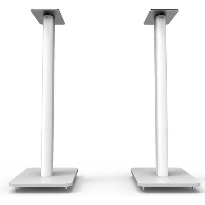 Підлогові стійки для колонок Kanto SP26PLW (пара) - 26 дюймів, білий | Для полицевих колонок середнього та великого розміру | Сталь, пінопакет, поворотна пластина 30°