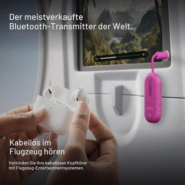 Bluetooth-трансмітер та ресивер Twelve South AirFly Pro 2 для AirPods та навушників, Fuchsia Ice