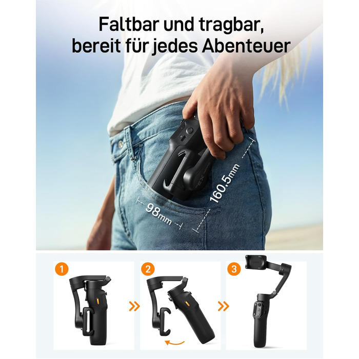 Hohem iSteady X3 SE - Стабілізатор для смартфона, 3-осьовий, чорний