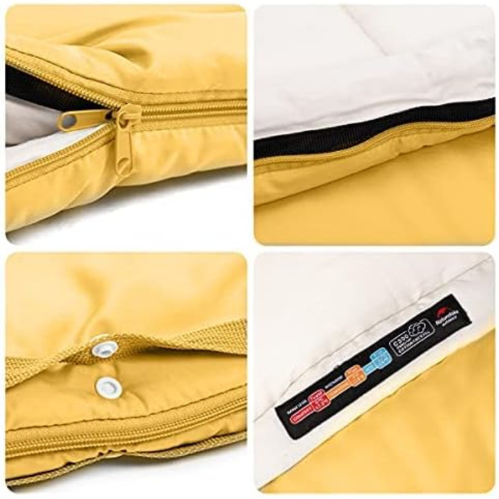 Дитячий спальний мішок Naturehike C180 жовтого кольору для кемпінгу, подорожей, літа, весни, осені - бавовняний, легкий та теплий