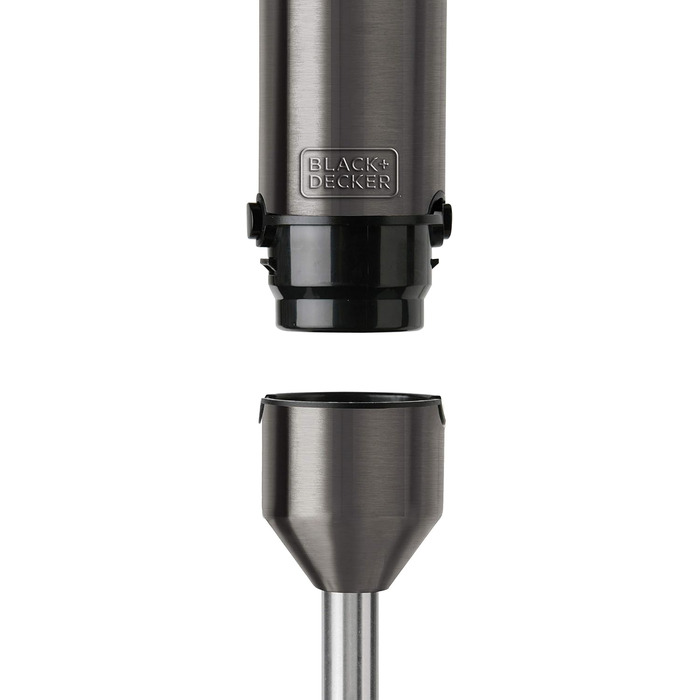 Занурювальний блендер BLACK+DECKER BXHBA1000E, 1000 Вт, 20 швидкостей, 4 насадки