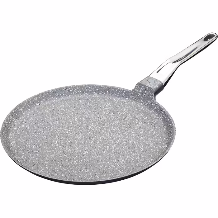 MasterClass Induction-Compatible Non-Stick Pancake & Crepe Pan, Die-Cast Aluminum, 28 cm, Grey