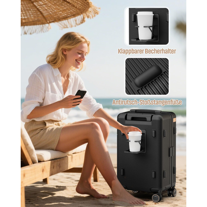 Чемодан Joyway ABS з жорсткою оболонкою, ручний багаж 56 см, з TSA замком, білий