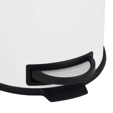 Сміттєве відро SVITA T20 з нержавіючої сталі, 20 літрів, з педаллю, для кухні (біле)