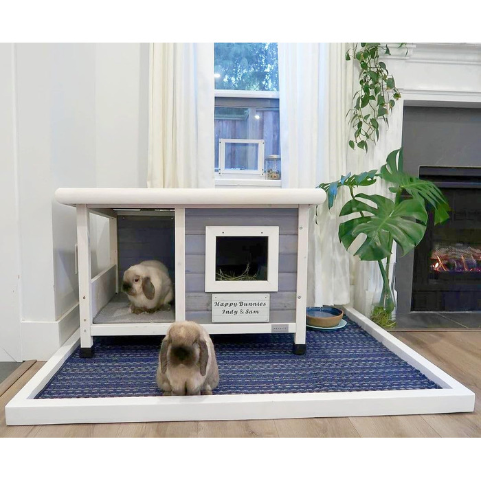 Будинок для собак Petsfit з балконом та терасою, вулиця, 85x62x52 см, сірий