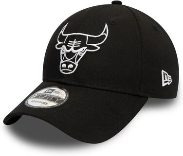 Кепка New Era 9Forty NBA Chicago Bulls чорна, регульована, кепка з логотипом команди