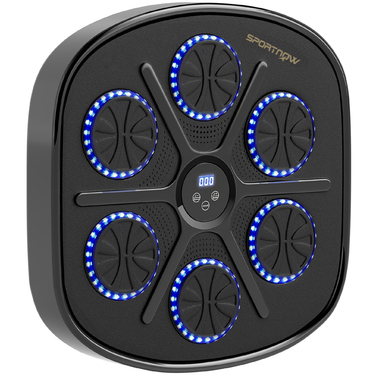 Спортивний Музичний Боксер: Ритмічна Машина для Тренувань, 9 Режимів, Bluetooth, LED-підсвічування, з Боксерськими Рукавичками, Чорний