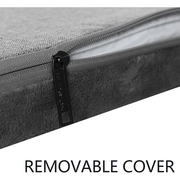 EMPSIGN Dog Bed for Large Dogs, Washable Dog Cushion, Waterproof Dog Bed L 89x56cmx7.6cm, Dog Cushion Suitable for Cages, Dog Mat with Removable and Washable Cover for Large Dogs, Grey (XXL (119*74*5.8cm))