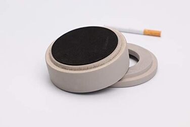 Бетонна попільничка APS Wind 'Element' – преміум якість, 3 відділення для сигарет, захист від подряпин, сірий колір, 10,5 x 5 см