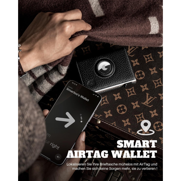 Портмоне DODENSHA® MagSnap для чоловіків з RFID захистом та відділенням для AirTag® I Кредитниця для 10+ карток I Портмоне з монетницею I (Чорний)