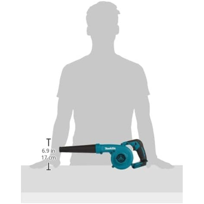 Акумуляторний повітродув Makita 18 В, без акумулятора і зарядного пристрою, синій/чорний