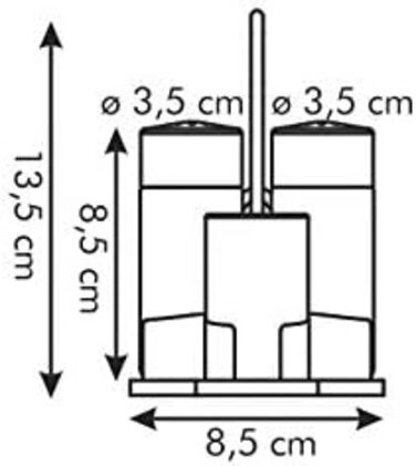 Набір Tescoma для солі, перцю та зубочисток, Menage Set Profi, 13.5 x 3.5 x 8.5 см