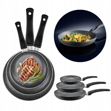 Набір антипригарних сковорідок для індукційних плит (20, 24, 28 см)