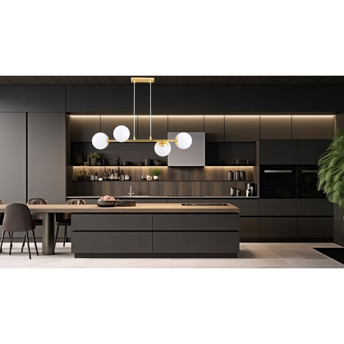 Підвісна люстра Elko-Lighting Milo Gold на 4 точки освітлення, цоколь E27