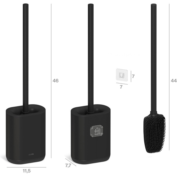 Набір для туалету з щіткою для унітазу Artic White (білий матовий силікон)