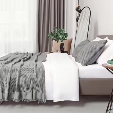 100% Cotton Pillowcases, Waffle Weave, 2-Pack, ultra-soft, cozy, and breathable, for Standard and King-size pillows, luxurious bed and pillowcases, durable and stylish, made in