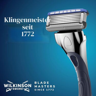 Смінні касети для чоловічої бритви Wilkinson Sword Hydro 5, з карбоновим покриттям та зволожуванням шкіри, 8 шт