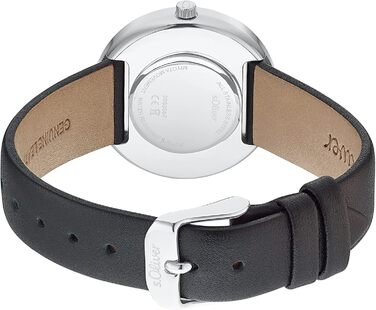 Годинник наручний s.Oliver для жінок, кварцовий, аналоговий, з шкіряним ремінцем, водонепроникний, у подарунковій коробці (чорний Sunray)