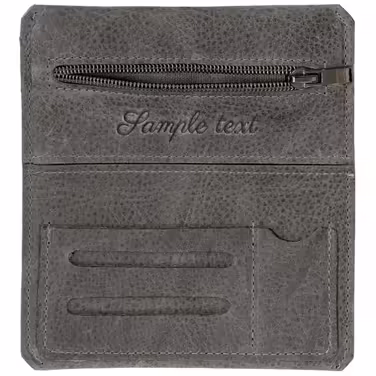 Simaru Personalized Leather Tobacco Pouch with Engraving for 30g Tobacco Bag, Genuine Leather Rolling Pouch incl. Filter Compartment and Sheets Holder (Dark Grey) (Dark Grey)