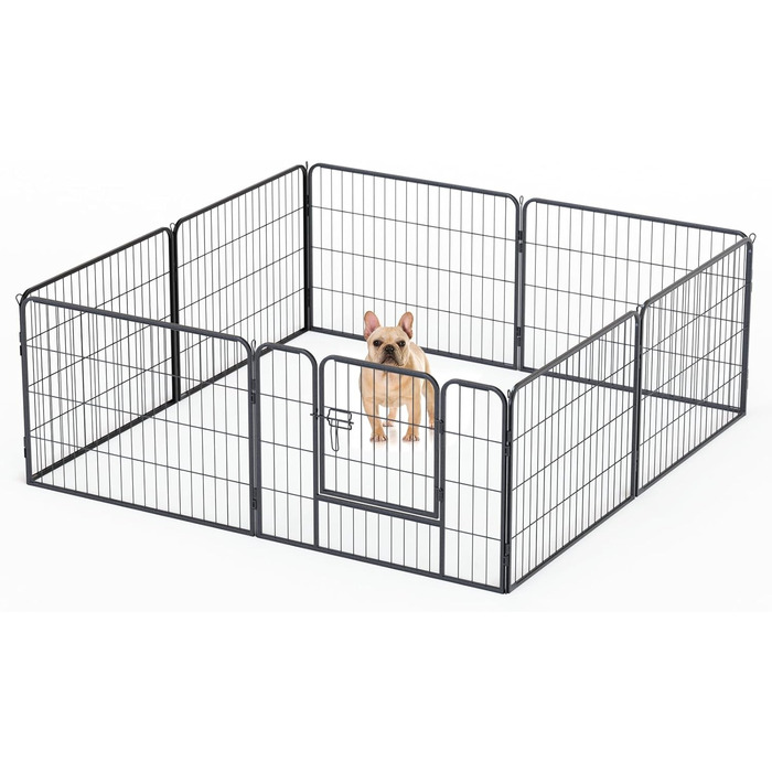 Металевий вольєр для собак та цуценят, переносний загон для тварин, вигульний майданчик на вулицю (12 шт.)