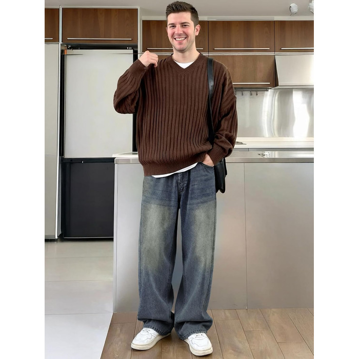 Чоловічі джинси Baggy JMIERR широкого крою, стрейч, вінтаж Y2K, сірі (M)