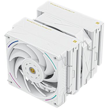 Кулер для процесора Thermalright Royal Pretor 130 Ultra White, двовежевий повітряний охолоджувач, 7 теплових трубок, білий, для AM4/AM5, Intel LGA1851/1700/115x/2011