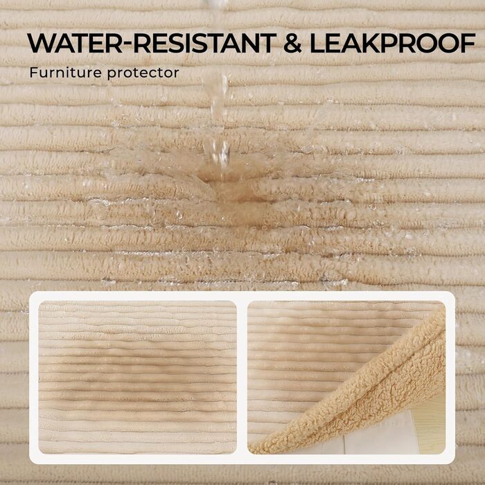 Водонепроникний плед для собак Luciphia, миючий, для собак, котів, цуценят. М'який флісовий плед з Sherpa для ліжка, дивана, софи. Розмір 102*145 см, бежевий